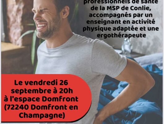 Miniature de l'article intitulé :Soirée de prévention “Mal de dos”.