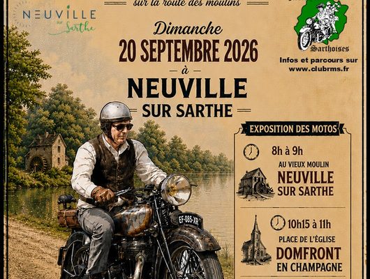 Miniature de l'article intitulé :Événement : Les motos anciennes d&rsquo;avant 1965 font escale à Domfront-en-Champagne !